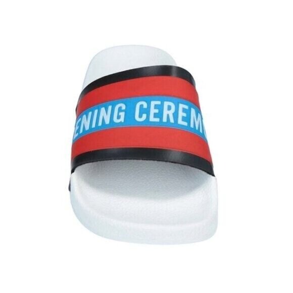 OPENING CEREMONY White Rubber Printed Ace Pool Slides / Sandals 8 NIB - Picture 10 of 10